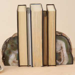Green Agate Bookends  |  Shoppe Geo