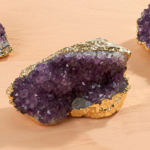Gilded Amethyst Paperweight  |  Shoppe Geo