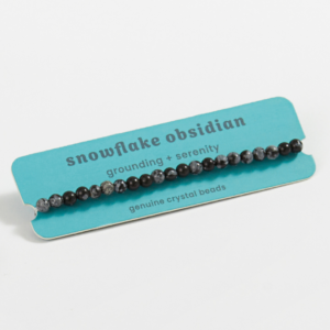 Mini Crystal Bracelet: Snowflake Obsidian | Shoppe Geo