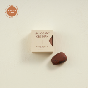 Mahogany Obsidian Palm Stone | Shoppe Geo