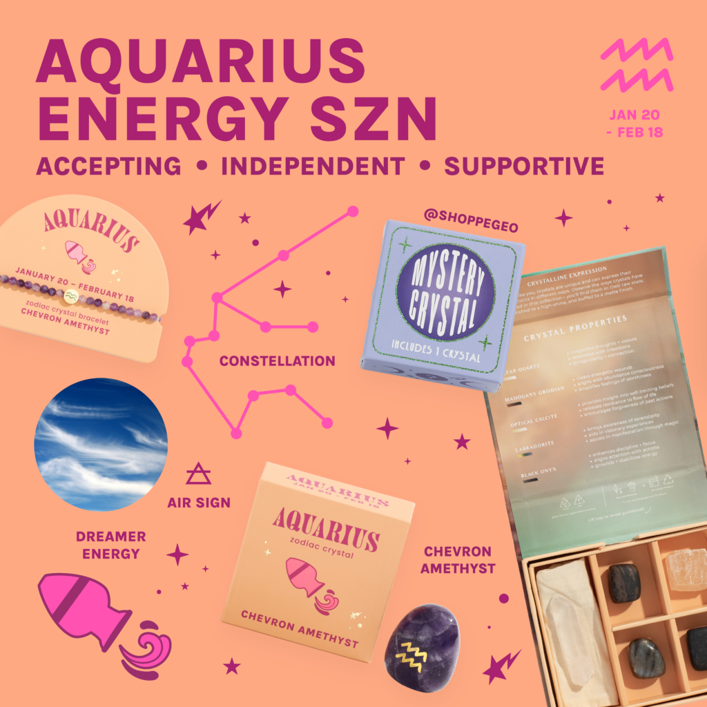 aquarius energy - air sign, mystery crystals