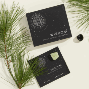 boxed crystal collection for inner wisdom with pine for christmas
